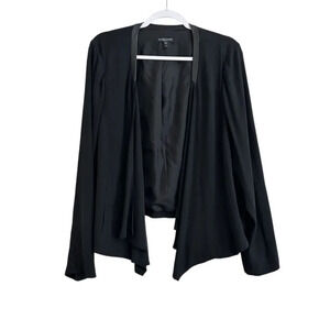 Eileen Fisher Drape Georgette Crepe Silk Jacket Women's Size 1X Black System‎
